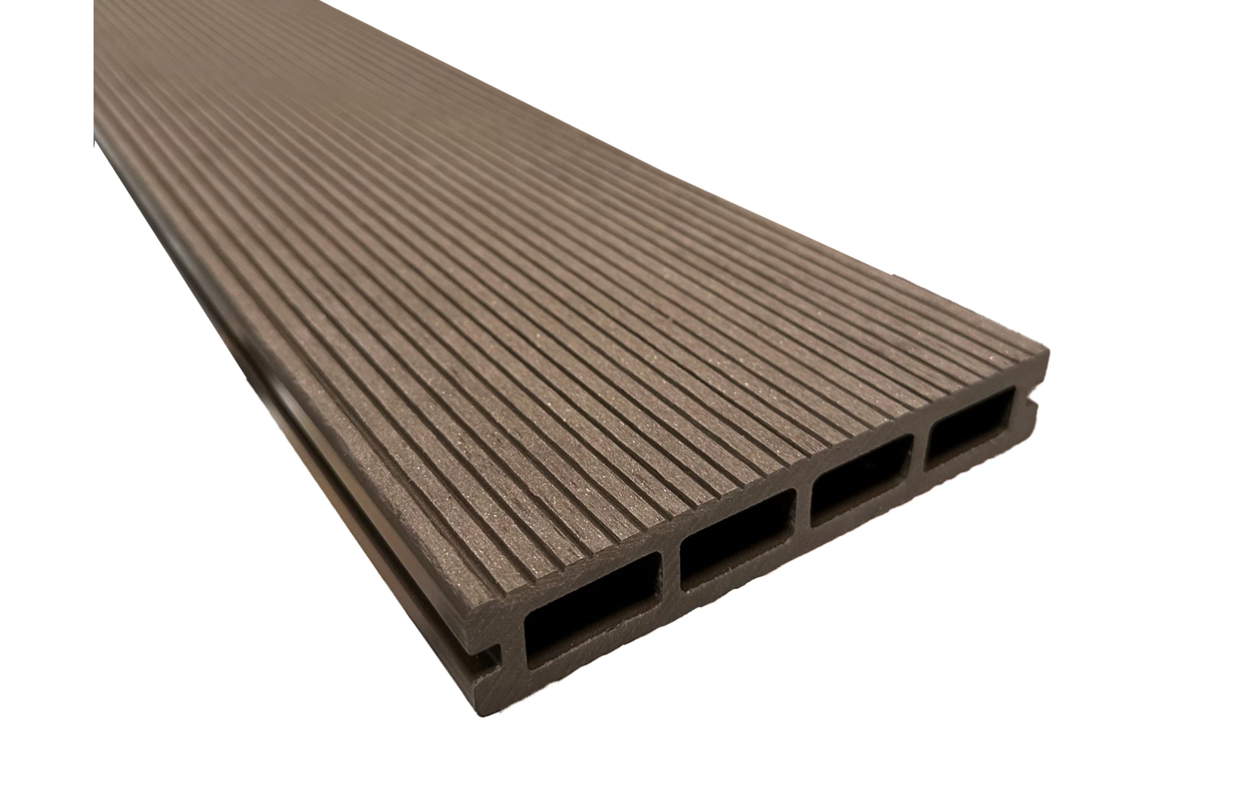 Placa deck terasa WPC 3D, tip pardoseala/dusumea WPC, 150x25 mm, maro lemn