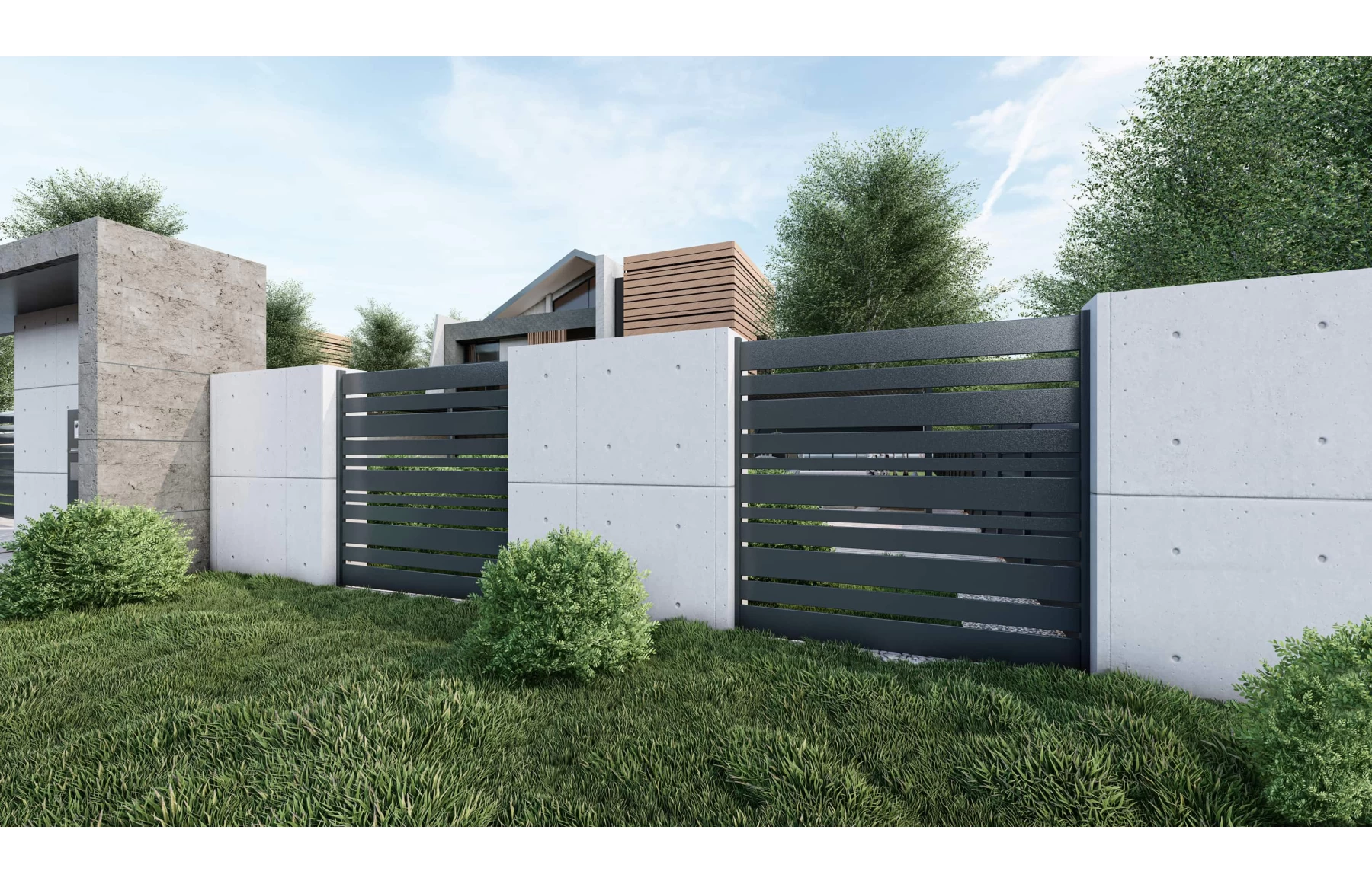 Gard Cu Placaj Odiseu, Aluminiu 1500x2000mm