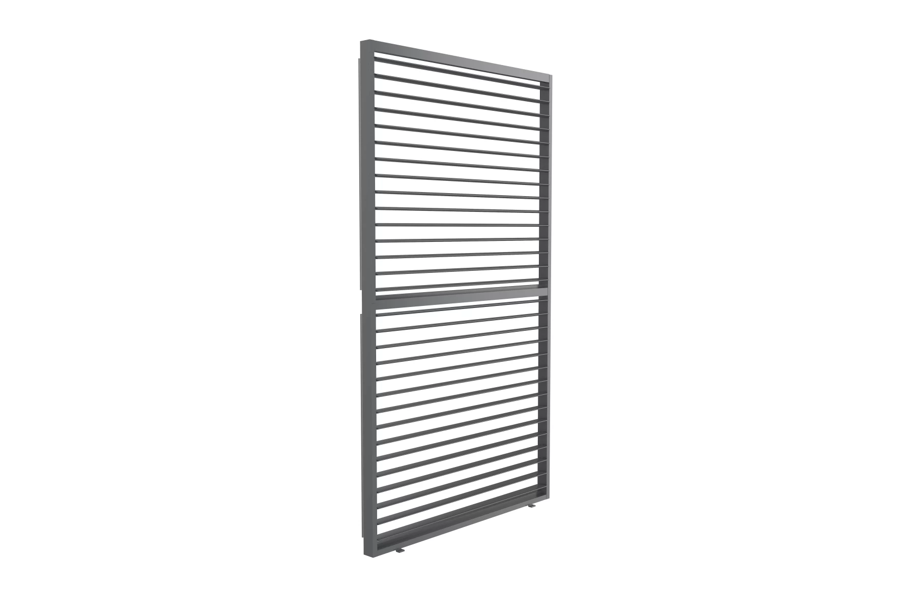 Paravan din jaluzele ajustabile manual pentru pergola cu Latime: 4000mm si Inaltime: 2500mm, Dimensiune 1230x2380mm, Culoare structura: GRI RAL 7016