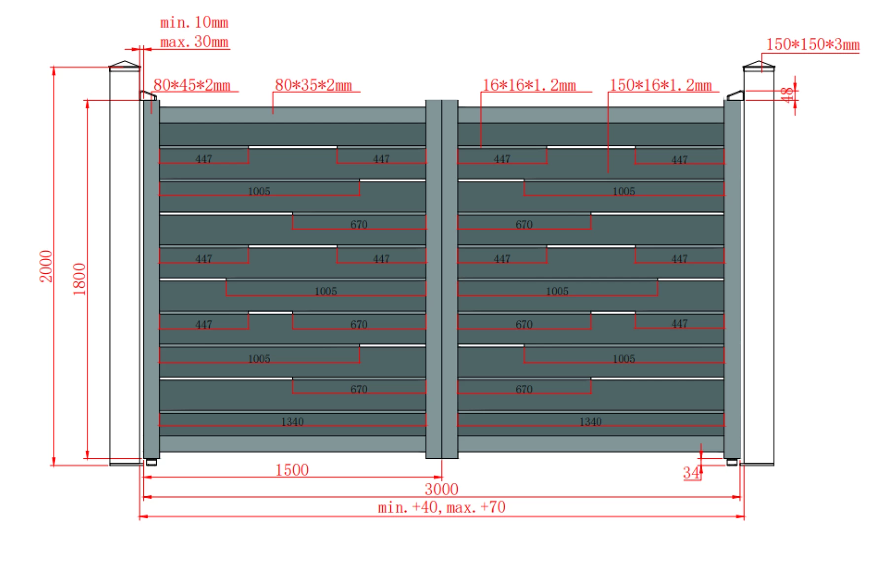 Poarta culisanta  din aluminiu, prefabricata, modnar, 3000x1800mm, iel Ragnsertii tip lemn aluminiu