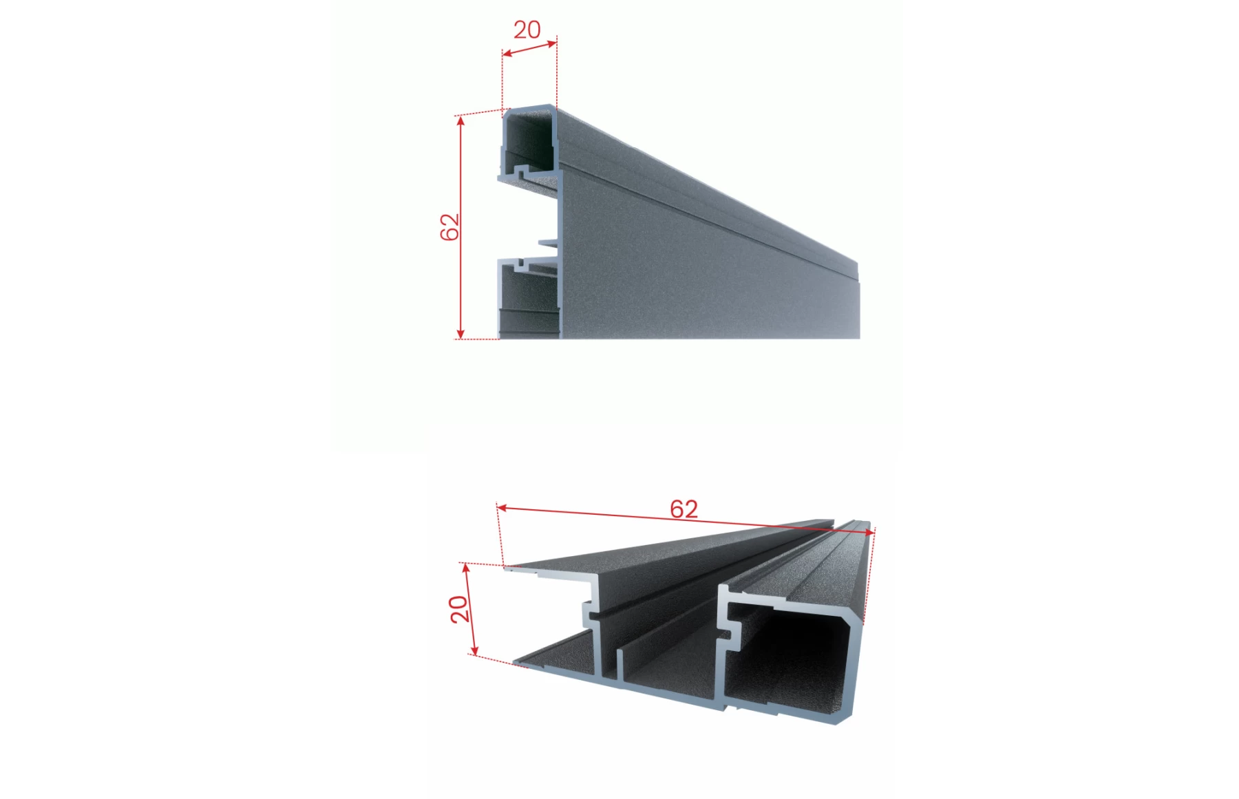 Balustrada cu LED, Bacus, Aluminiu
